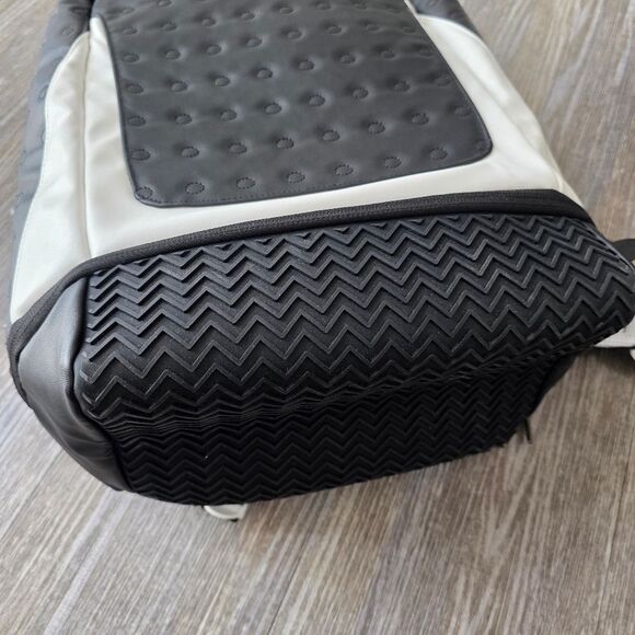 Nike Air Jordan Retro 13 XIII Backpack Bag Playoffs Black White Red Leather New - Picture 10 of 13